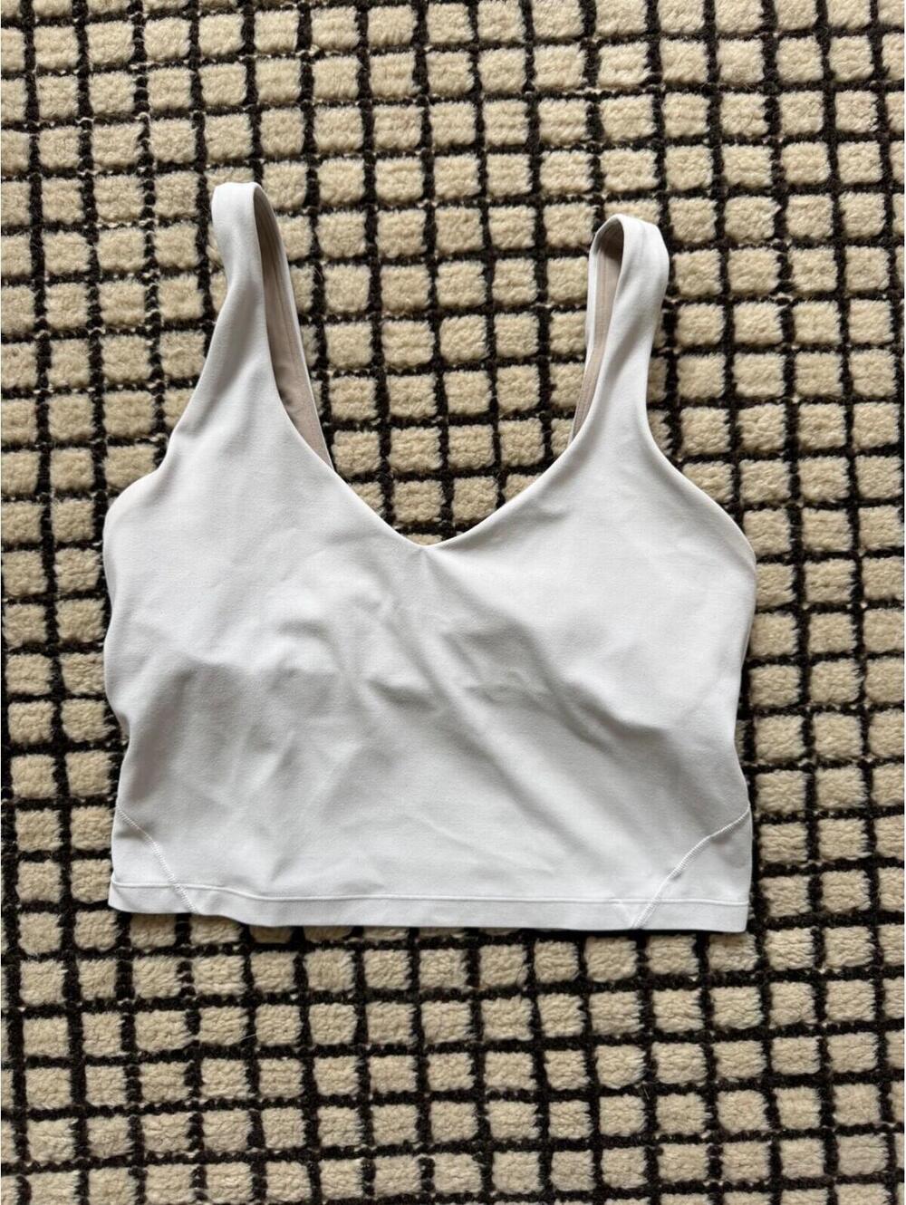 Lululemon sports bra V-neck white size 8